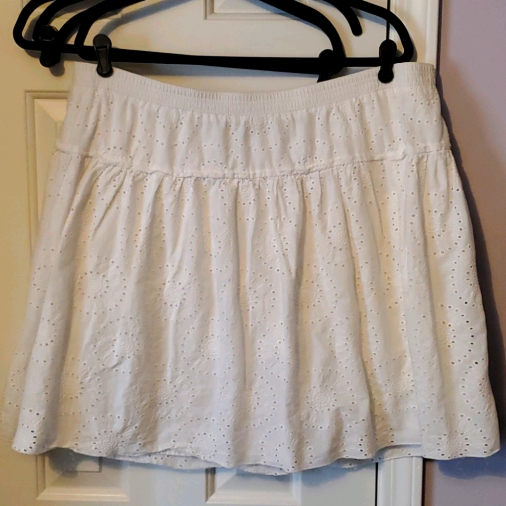 White Eyelet Skirt